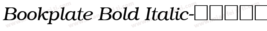 Bookplate Bold Italic字体转换